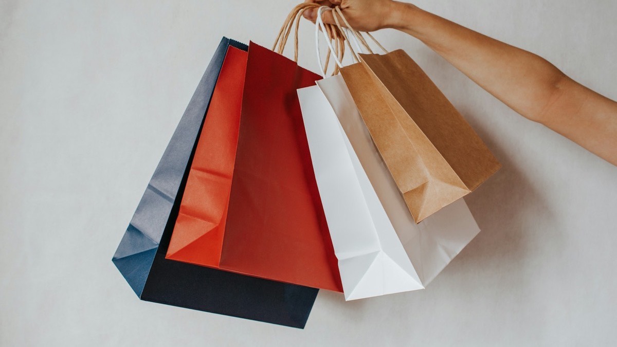 A handful of shopping bags